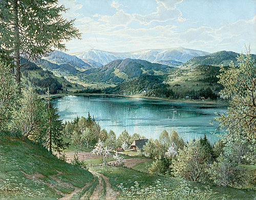 Karl Hauptmann - Springtime at Titisee
