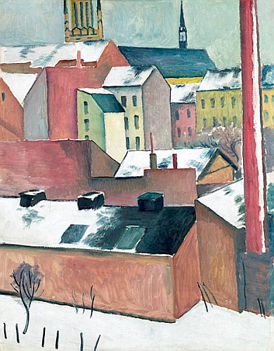 August Macke - St. Mary's Church in the snow