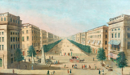 Ital. Vedutenmaler - Streets flight in Palermo