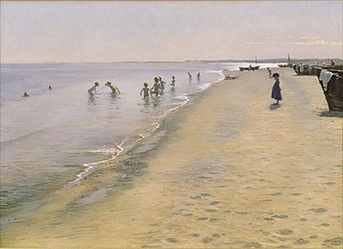 Peder Severin Kroyer - Summer Day at the South Beach of Skagen