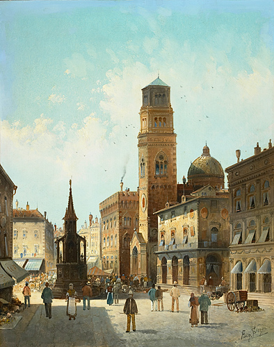 August von Siegen - Summer market day in Padua