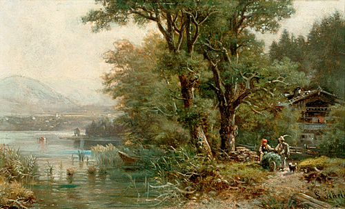 Ludwig Sckell - summerday at sea starnberg