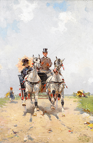 Ungarischer Maler - Summery carriage ride