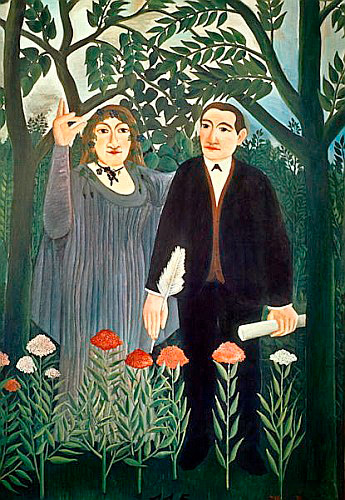 Henri Rousseau - The Muse Inspiring the Poet
