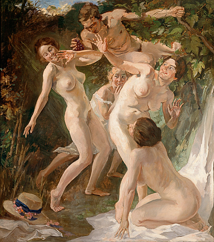 Gerardus Hendrik Grauss - The surprised bathers