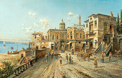 Leonard Paulus - Village at lake Lago Maggiore