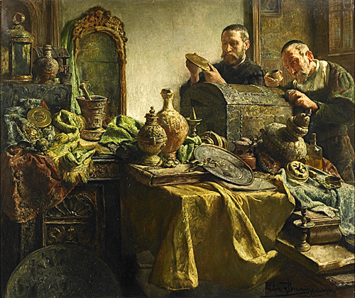 Leon Brunin (de Meutier) - Visit at the art dealer