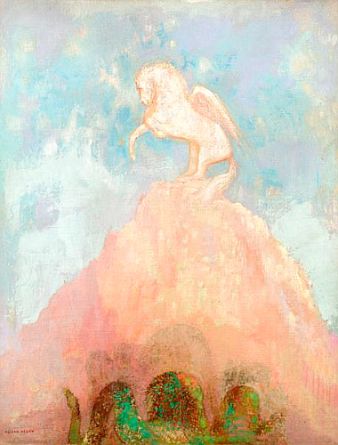 Odilon Redon - White Pegasus