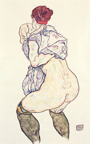 Egon Schiele - Woman Undressing
